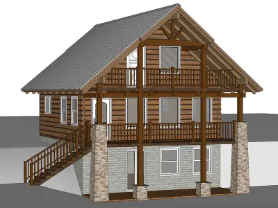 Log House 08 -Archimple LLC 3D model