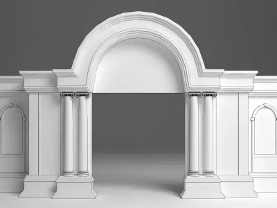 Entry Gate 3D model buy