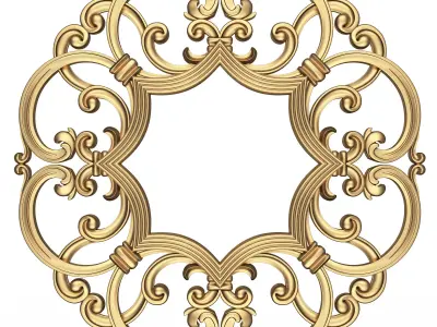 Classic Frame and Mirror Collection 03 Low-poly 3D model