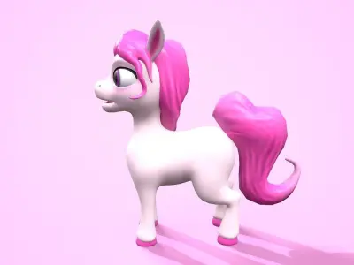 cartoon pony elysa Low-poly 3D model