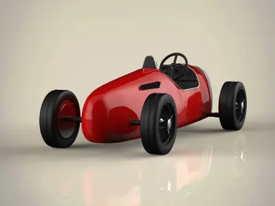 Vintage racing car 3D model