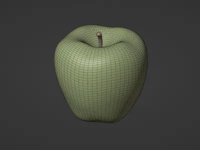 Realistic Red Apple 3D model