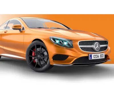 Mercedes Benz S Class Coupe 2015 3D model purchase