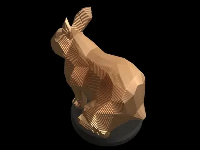 Parametric Rabbit Low-poly 3D model