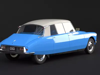 Citroen DS 19 Low-poly 3D model