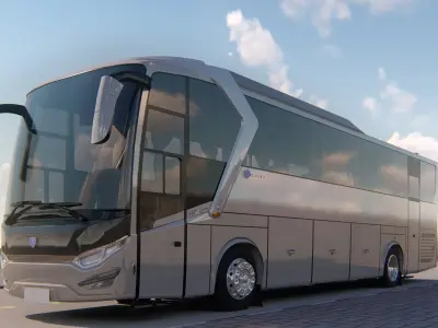 Indonesian bus Laksana All new Legacy SR1 Low-poly 3D model