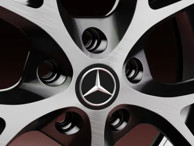 BBS SR Brushed Rims 3D Model High and Low-poly 3D model