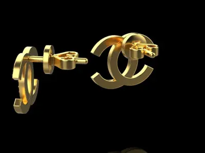 Stud earring model 67 3D print model