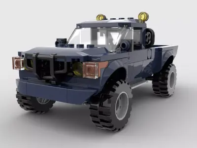 LEGO toys building blocks pickup trucks jeeps off-road vehicles 3D model