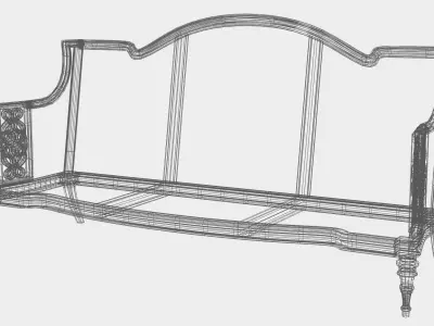 Carved canape for cnc 16 3D model