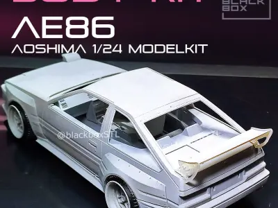 Bodykit for AE86 AOSHIMA 1-24th Modelkit 3D print model