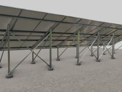 Solar Panel Steel Construction Type 6 3D model
