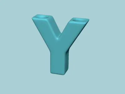 Vase Y - Alphabet Vases Collection Letters - STL Printable 3D print model