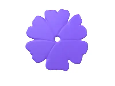Flower Symbol v7 003 Low-poly 3D model