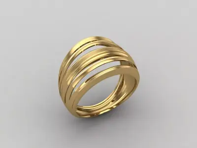Women Ring Plain Ring Ready STL 3DM Models Womens Rings 3D print model 41