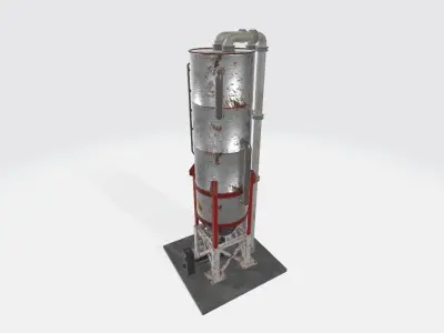 Big Industrial Cylinder 3D model Low-poly 3D model