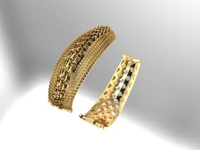 Luxury earring with diamonds 3D print model  3D print model