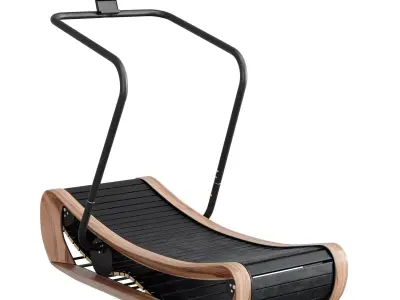 Gym-Nohrd Sprintbok - Curved Manual Treadmill  Low-poly 3D model