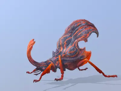 BEETLE Bug Attack Bite Fbx Png 3D model