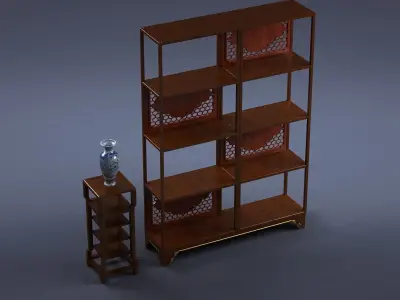 cabinet cabinet wardrobe sofa bed table bookshelve 3D model