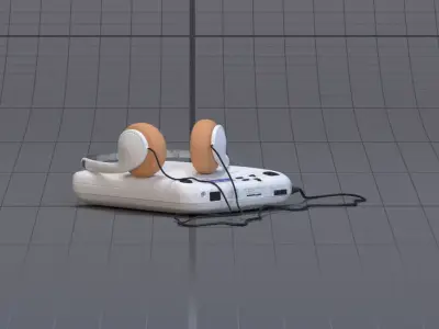 Disc Walkman headset 3D model