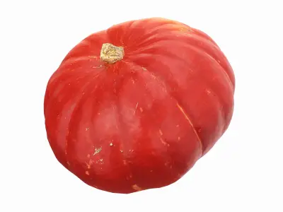 Red pumpkin Low-poly 3D model