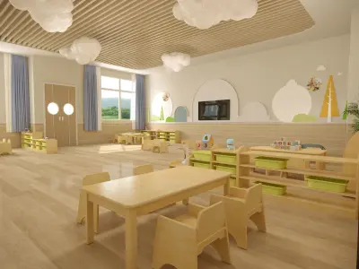  Kindergartenpreschool education training roomearly  3D model
