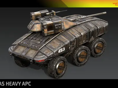 Atlas Heavy APC Low-poly 3D model