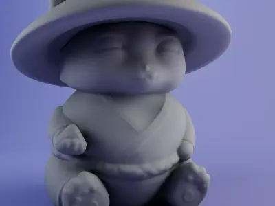 Onigiri Cat figurine Art Toy Free 3D print model