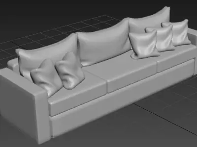 Luxury soft Couch  3D model