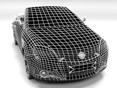 OPEL TIGRA CABRIO LOWPOLY Low-poly 3D model