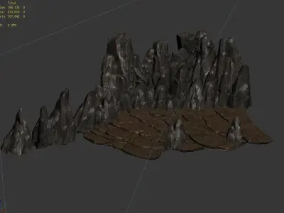 Stone Meng Meng Ling - Stair 02 3D model