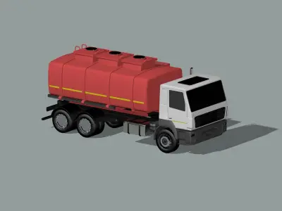 tank truck MAZ  Low-poly 3D model