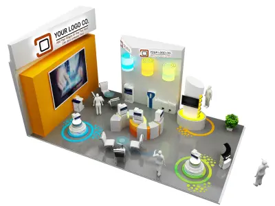  Booth Exhibition Stand a466a 3D model
