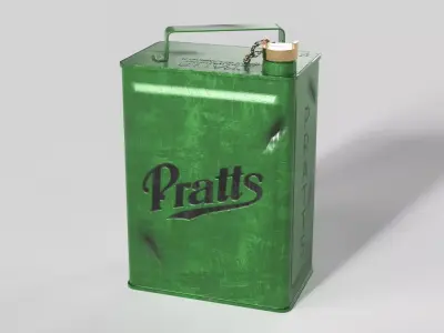  Vintage Pratts Petrol Gas Fuel Can Low-poly 3D model