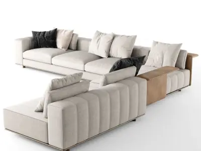 Modern Freeman Sofa 05 3D model