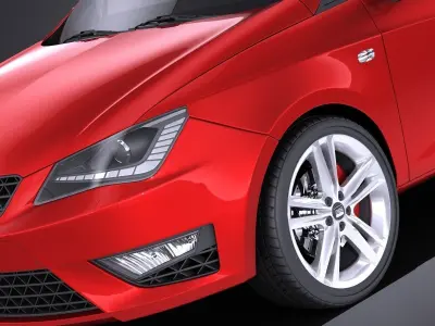 Seat Ibiza 201 6 Cupra 3-door VRAY 3D model