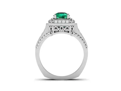 Women Solitaire Ring 3dm stl Render Detail 3D print model