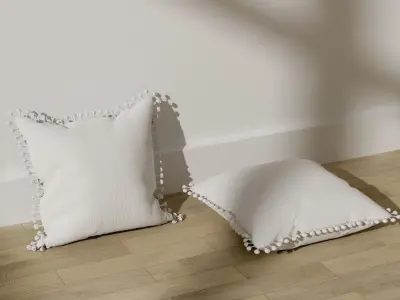 Decorative Pillows - 4 Pillow Pack - 8 Models - 24 Variations 3D model