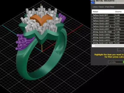 ring woman  3D print model 151