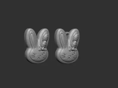Bunny Easter Head Decor - 3D Printable Design 3D print model