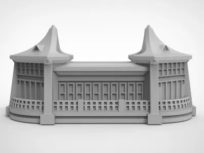 Taichung Park Pavilion pattern vase 3D print model