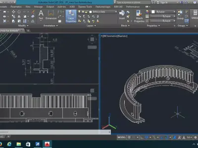 mercedes clean windshields mechanism 3D print model