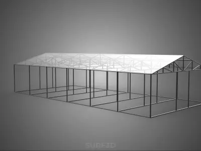 GREENHOUSE HOTHOUSE GLASSHOUSE PLANT FARM CULTIVATION GARDENING 3D model