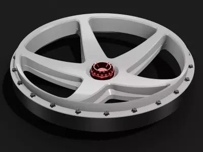 20inch Speedline Concave Wheels 2 styles 3 offsets w Tires 3D print model