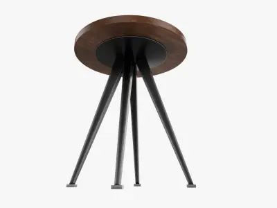 Coffee table round 01 3D model