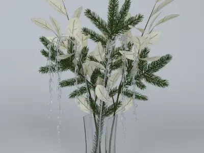 Christmas table decorations 3D model