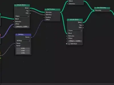 Parametric Wall Panel Geometry node 3D model