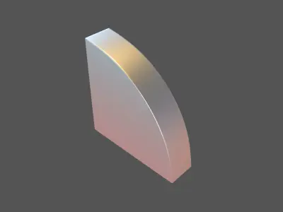 Quarter Circle v1 003 Low-poly 3D model