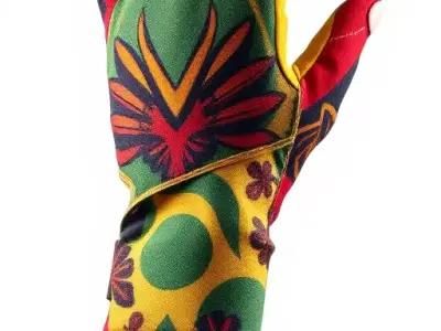 Colorful Glove Model Pack for Fashion and Design Texture